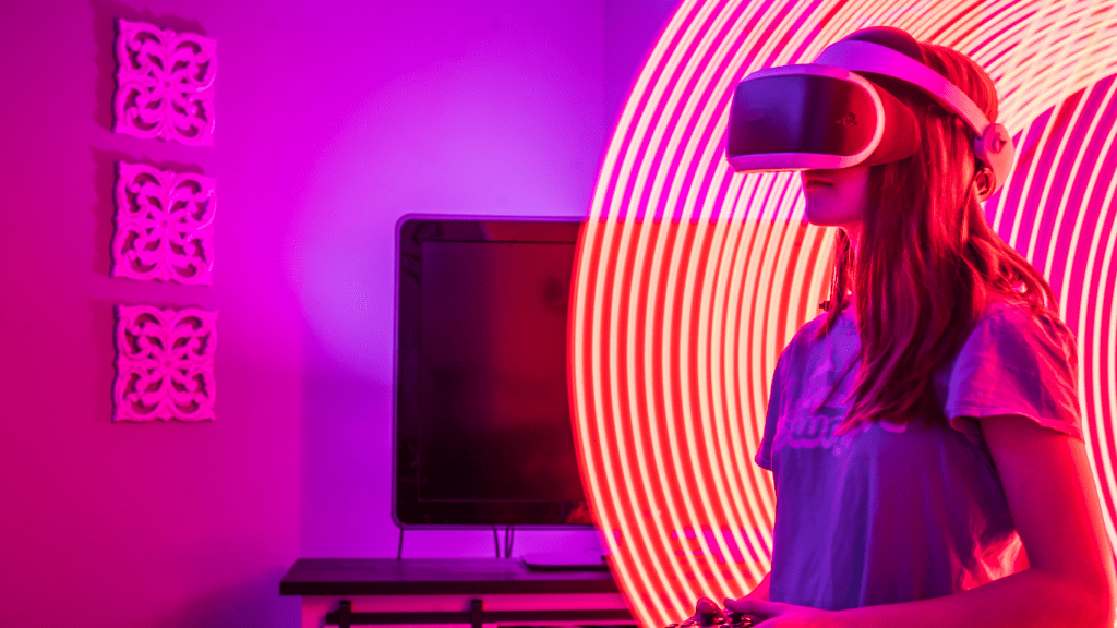 A person wearing a vr headset