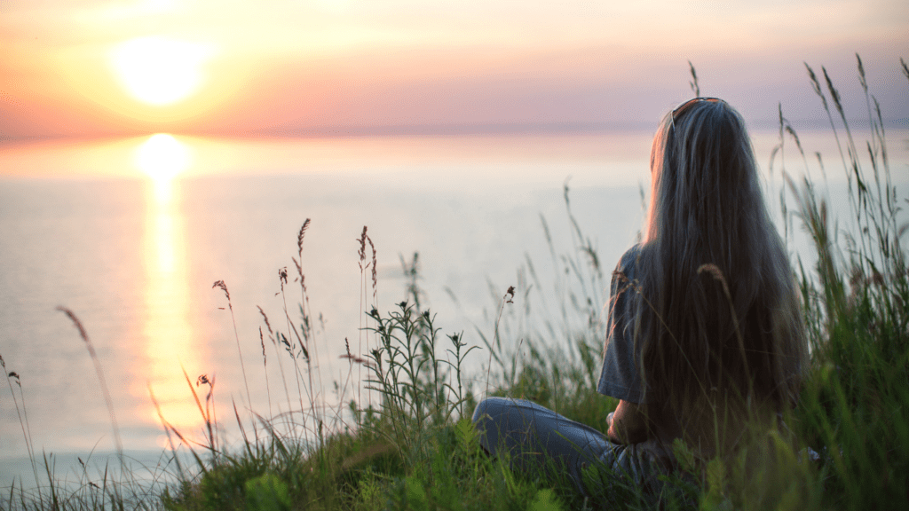 a image of a person meditating