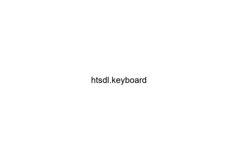 htsdl keyboard
