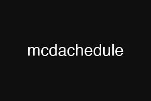 mcdachedule