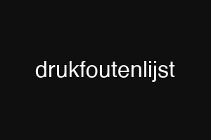 drukfoutenlijst