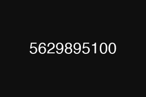 5629895100